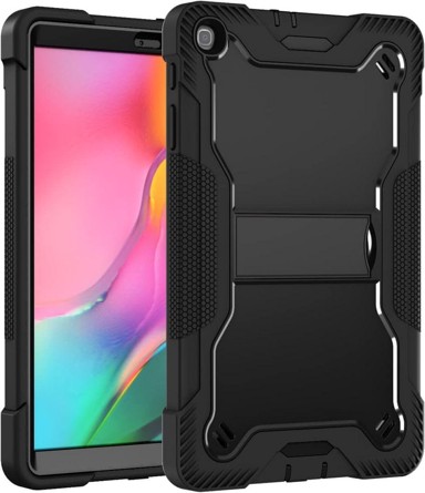 NIKCORP Zaštitna maska sa stalkom i naramenicom za Samsung Galaxy Tab A 8.0", crna